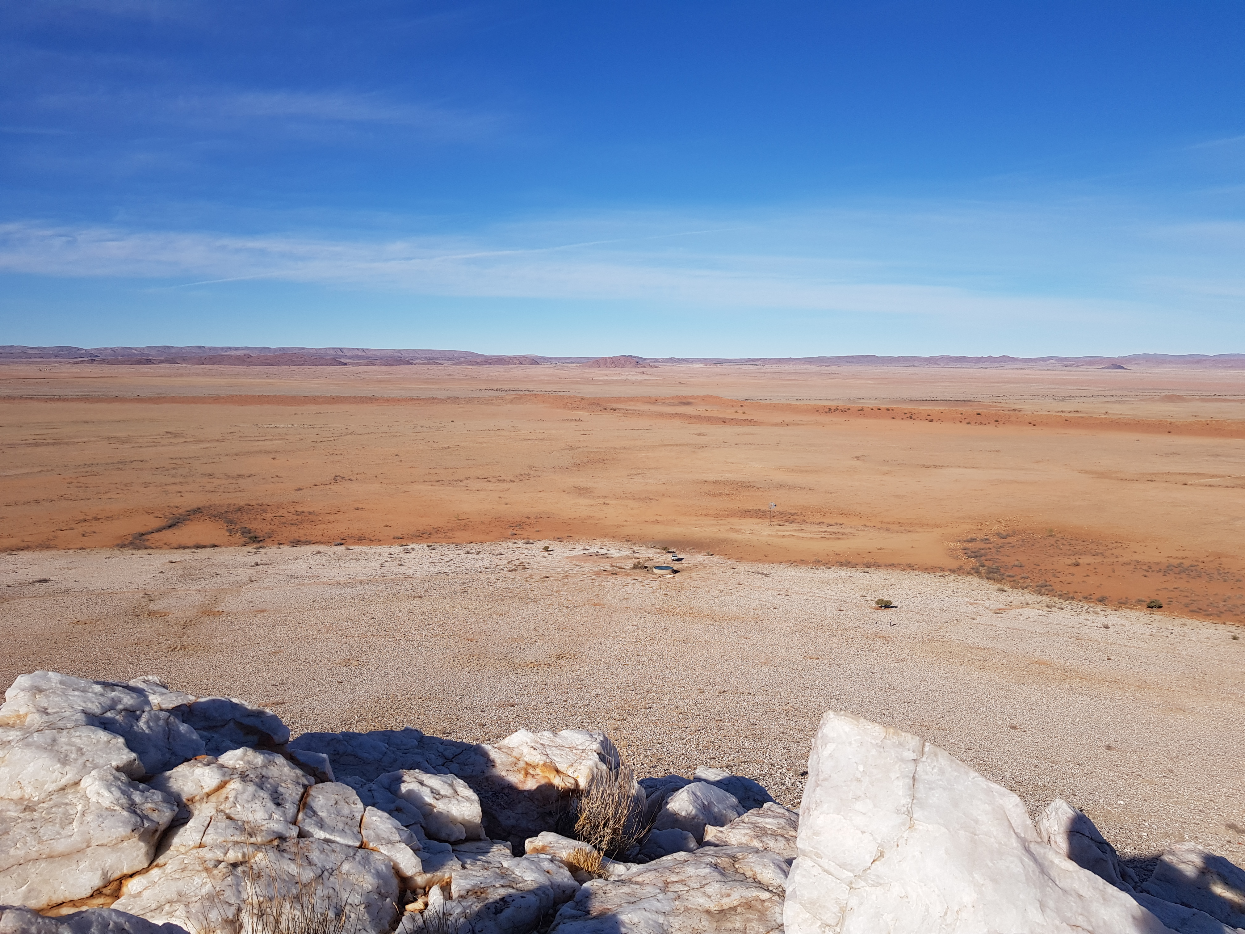 View from a quartz island to the landscape